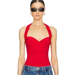 Cayla Bodysuit in Tiger Red